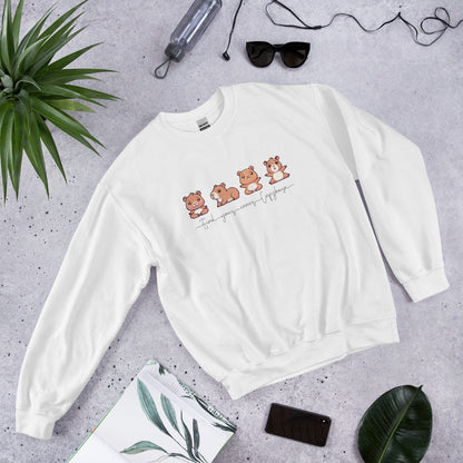 Capybara Sweatshirt, Yoga Shirt, Inner Capybara Shirt, Soft Casual Sweatshirt, Unique Gift for Her, Mom, Friend
