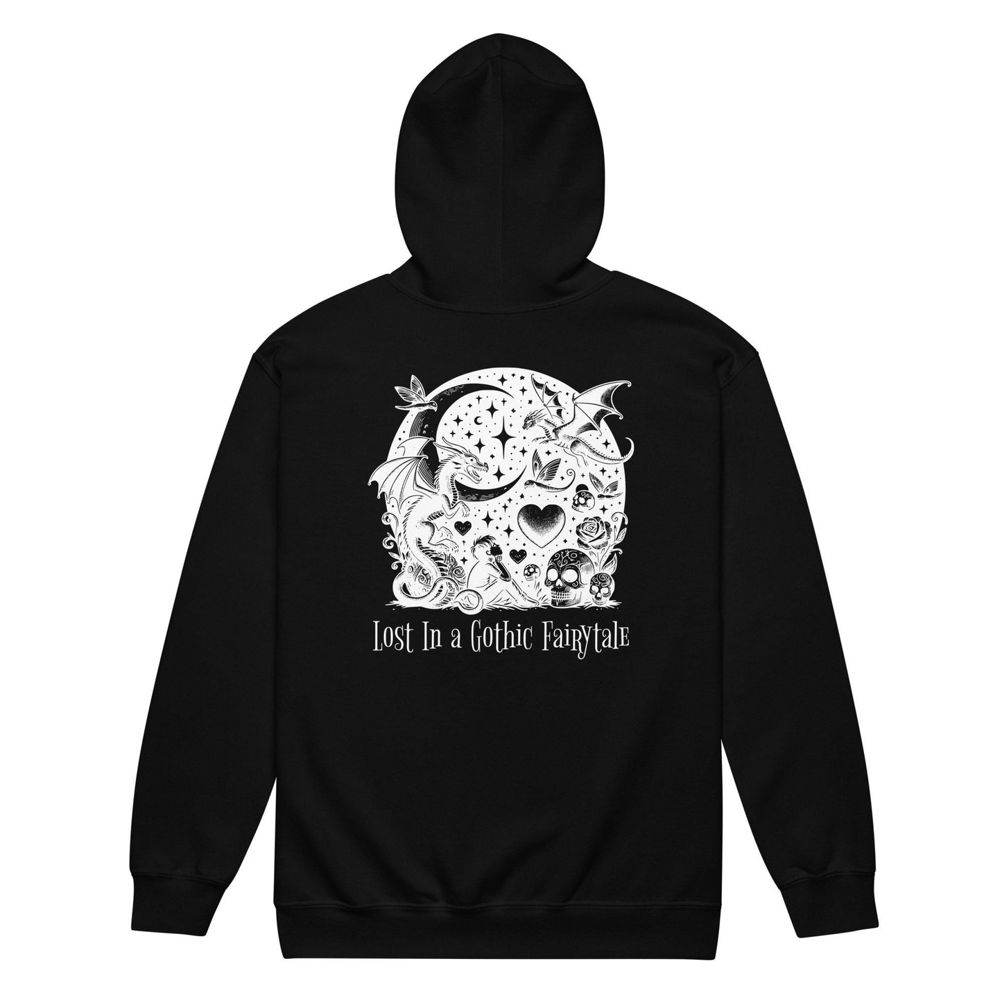 Zip Up Hoodie Goth Jacket Whimsigoth Fairy Grunge Y2K Hoodie Full Zip Dreamcore Whimsigoth Clothing