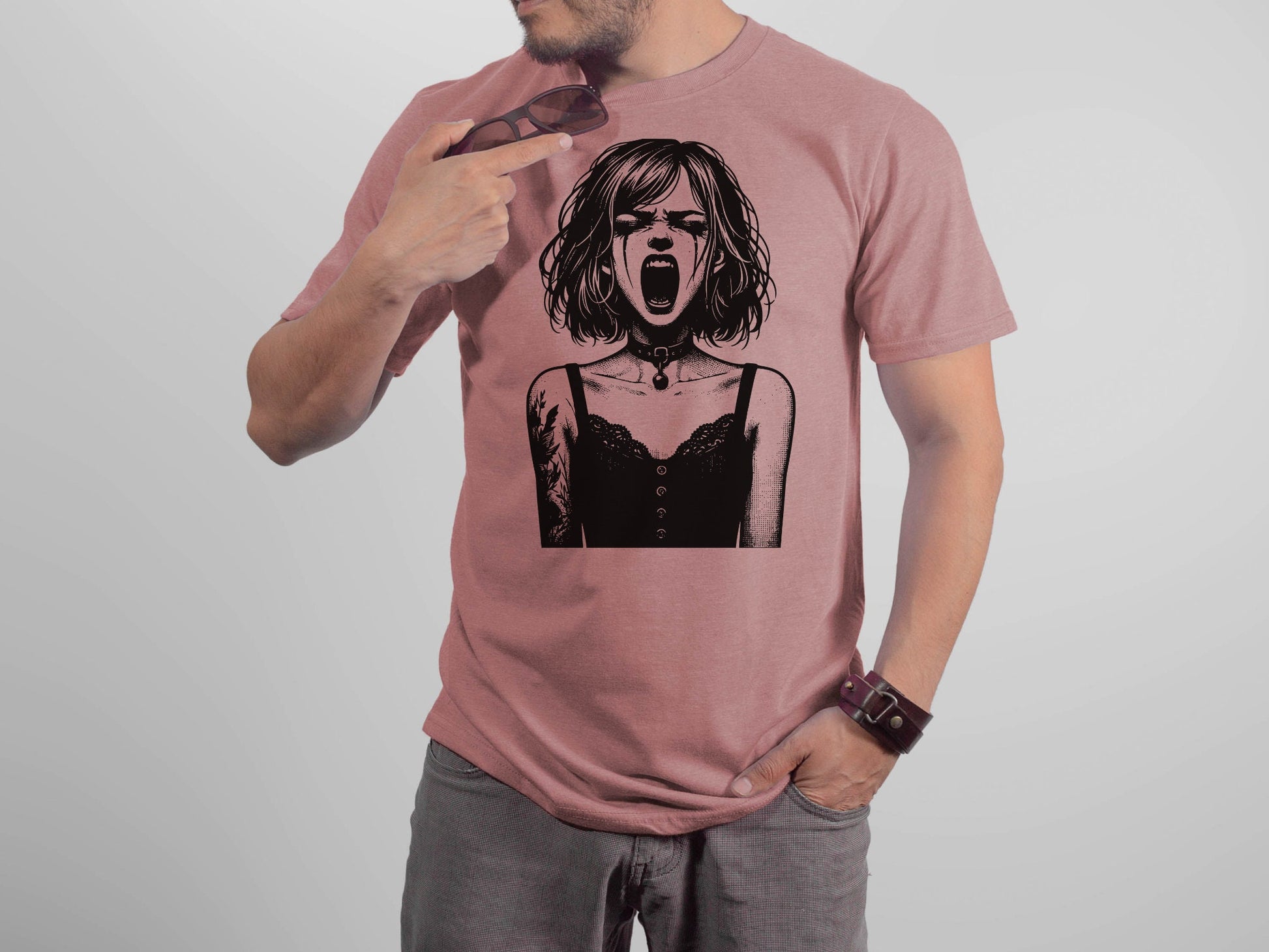 Cyberpunk Goth Girl T-Shirt Y2K Pastel Goth Techwear Tee Unique Whimsigoth Weirdcore Fashion Top