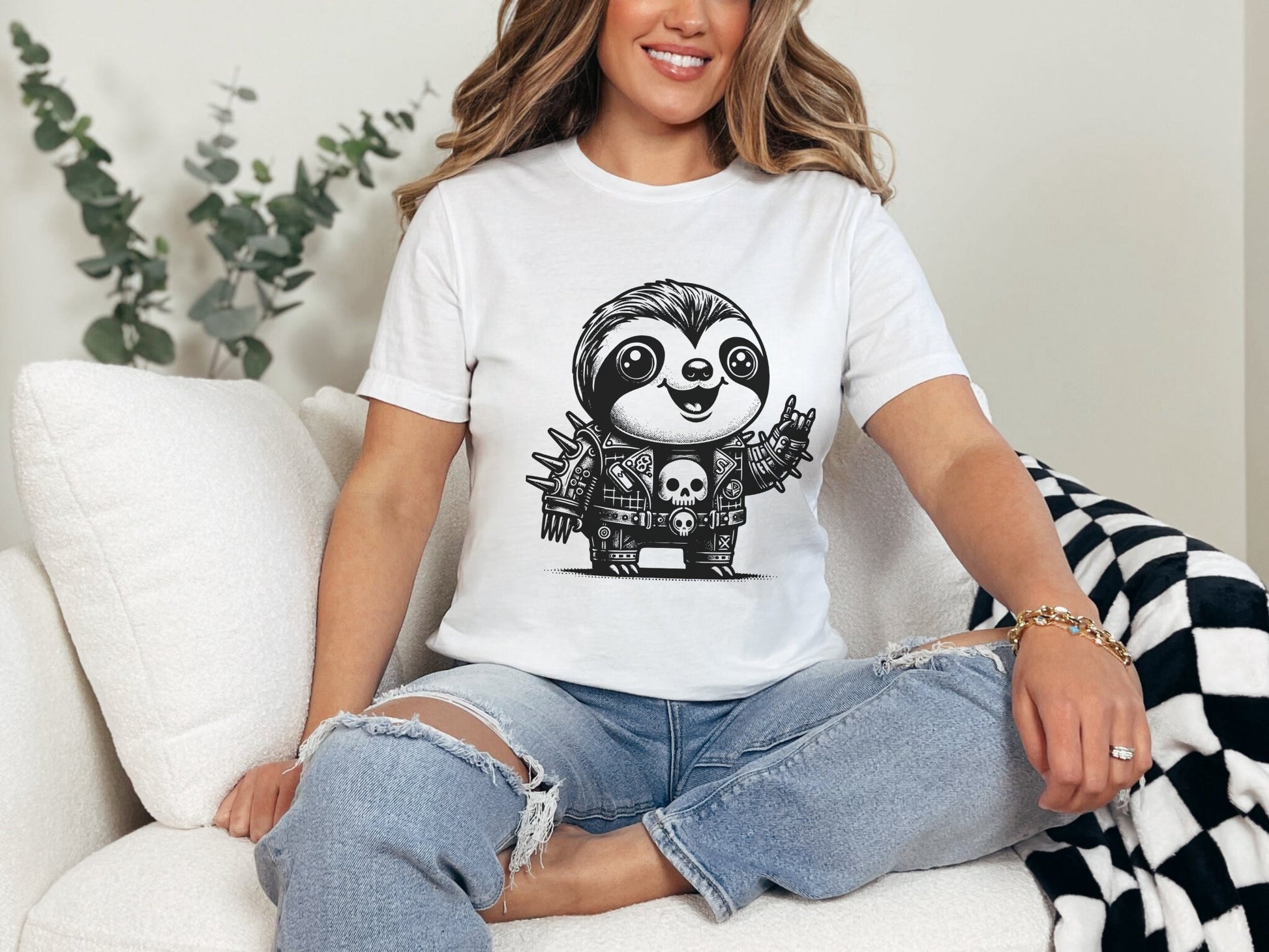 Cyborg Sloth Tee Kawaii Design Cyberpunk Sloth Shirt Y2K Pastel Goth Ethical Techwear in Whimsigoth Warcore Style