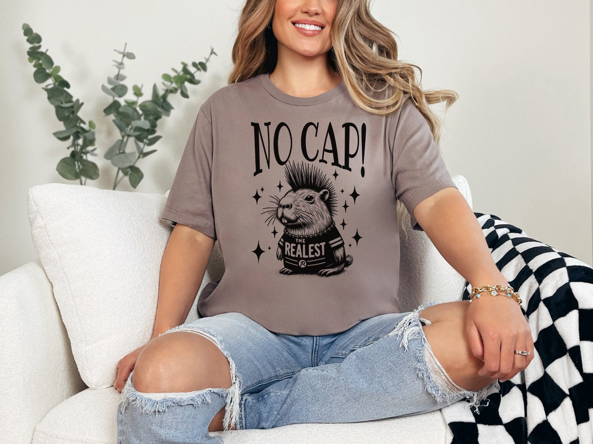 Capybara Shirt No Cap Shirt Weirdcore Tee Punkrock Tee Y2K Dark Aesthetic Weird Stuff Unique Gift