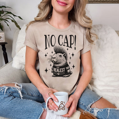 Capybara Shirt No Cap Shirt Weirdcore Tee Punkrock Tee Y2K Dark Aesthetic Weird Stuff Unique Gift