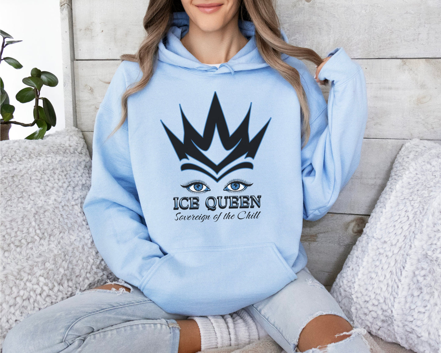 ICE QUEEN HOODIE Girl Boss Hooded Sweatshirt Sovereign of the Chill Graphic Unique Gift
