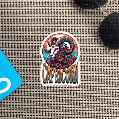 Capricorn Flash Sticker, Zodiac Sign Sticker, Horoscope Custom Capricorn Sticker, Multiple Sizes, Unique Gift