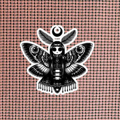 Gothic Luna Moth Sticker, Weirdcore WhimsiGoth Luna Moth Sticker, Weird Stuff, Original Design, Gift