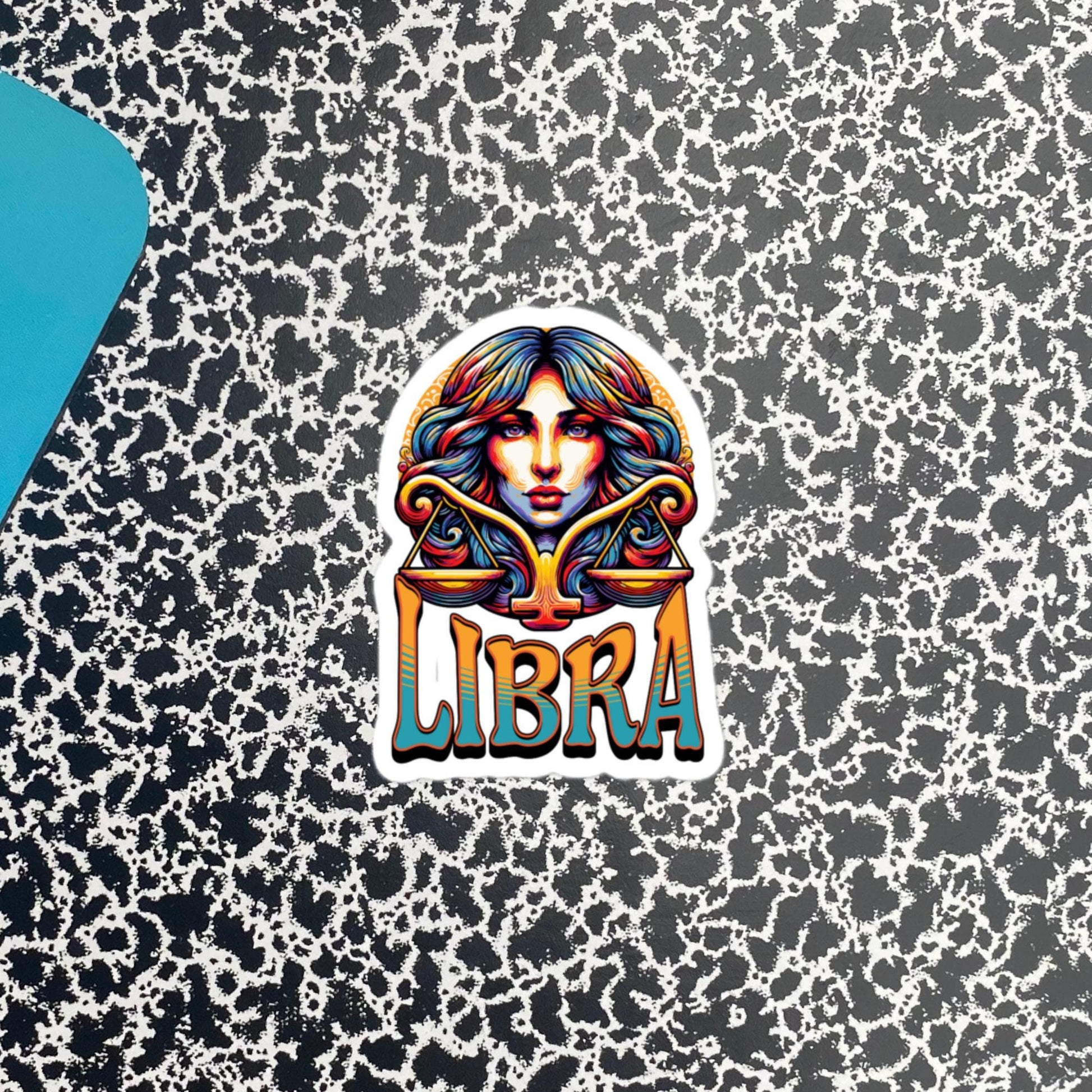 Libra Flash Sticker, Zodiac Sign Sticker, Horoscope Custom Libra Sticker, Multiple Sizes, Unique Gift