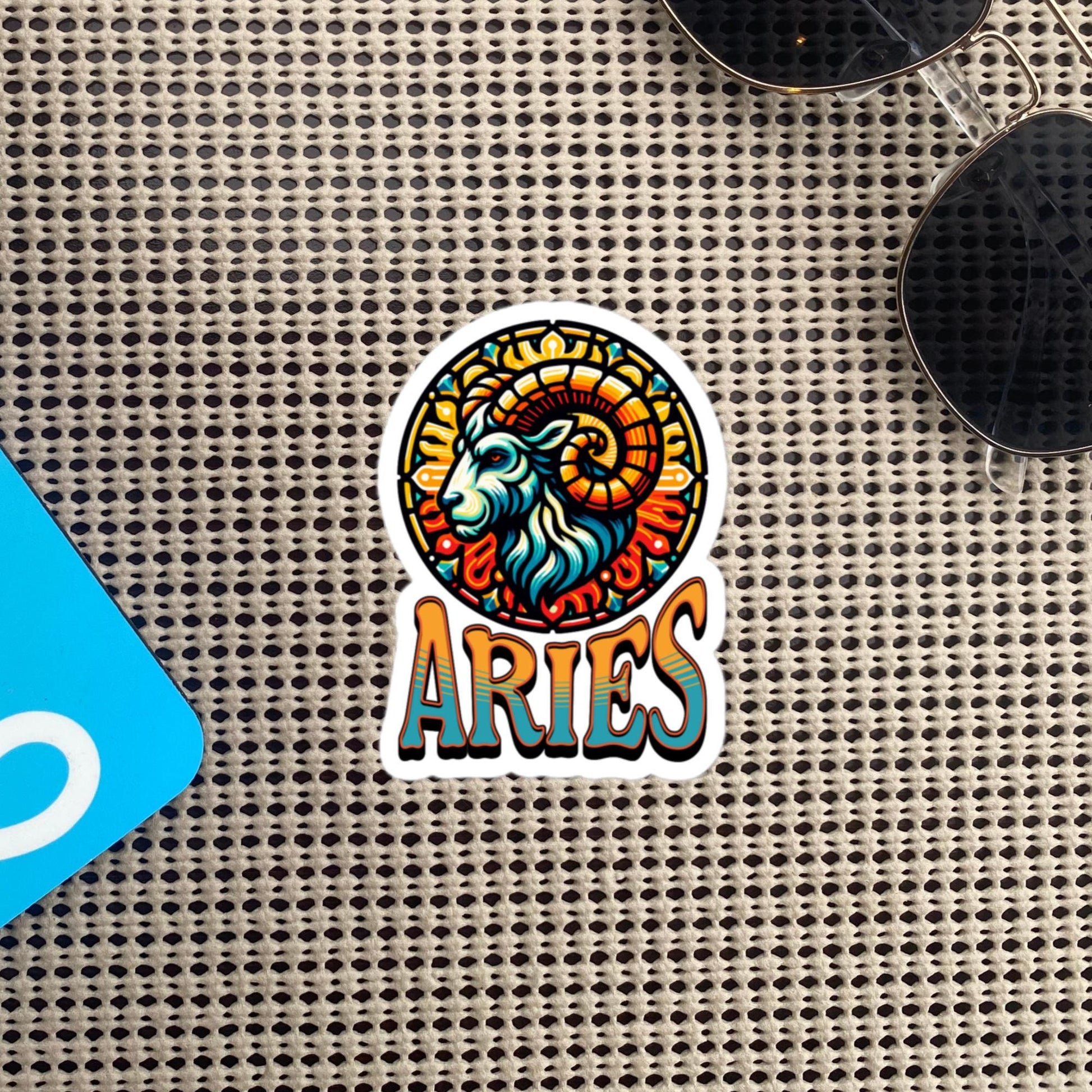 Aries Flash Sticker, Zodiac Sign Sticker, Horoscope Custom Aries Sticker, Multiple Sizes, Unique Gift