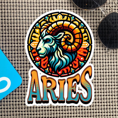 Aries Flash Sticker, Zodiac Sign Sticker, Horoscope Custom Aries Sticker, Multiple Sizes, Unique Gift