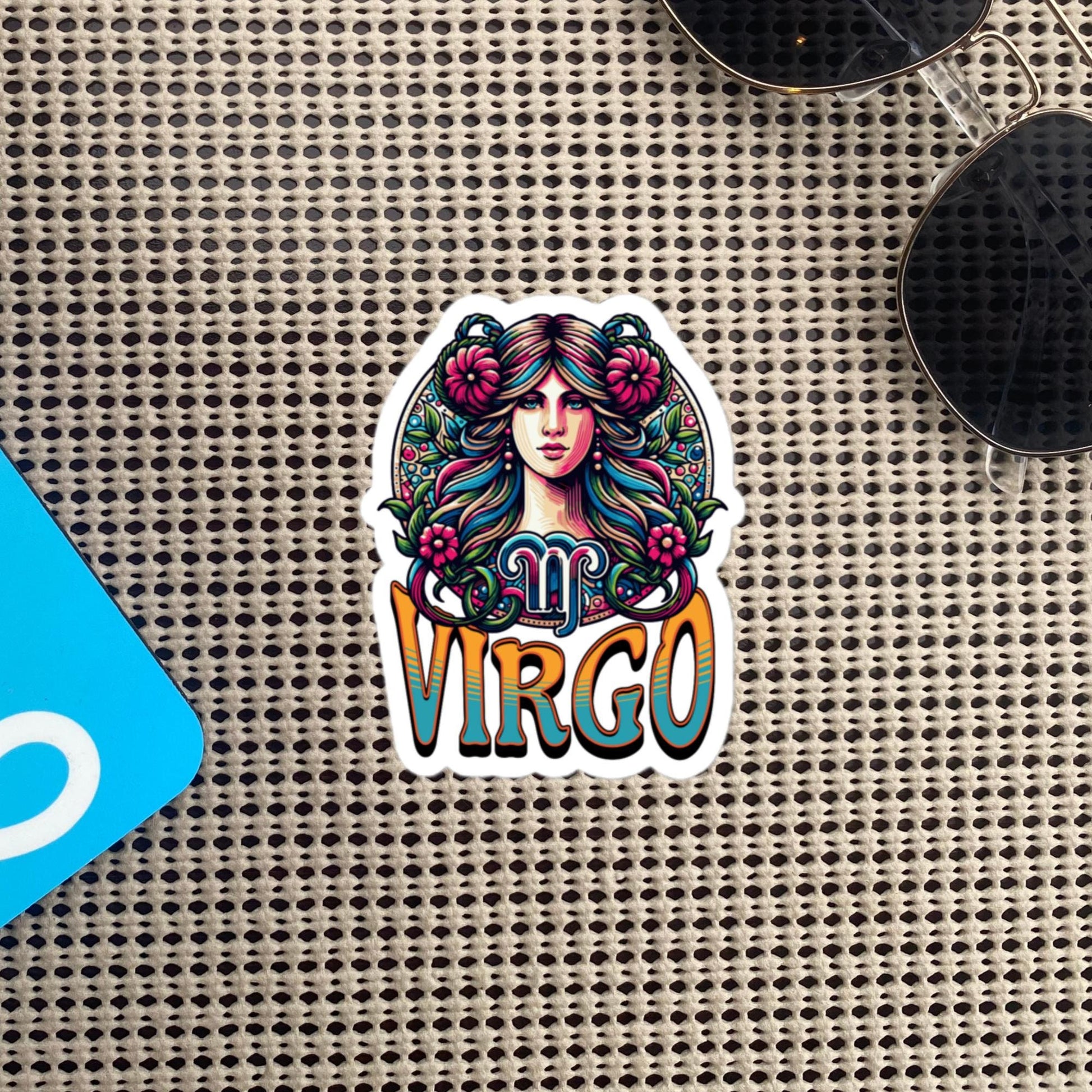 Virgo Flash Sticker, Zodiac Sign Sticker, Horoscope Custom Virgo Sticker, Multiple Sizes, Unique Gift