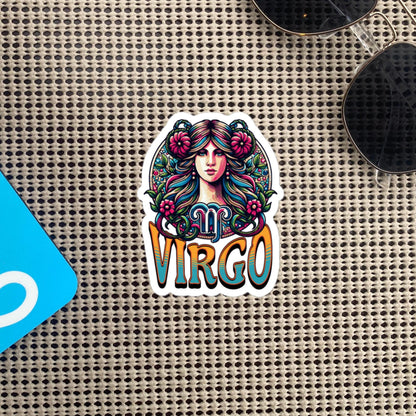 Virgo Flash Sticker, Zodiac Sign Sticker, Horoscope Custom Virgo Sticker, Multiple Sizes, Unique Gift