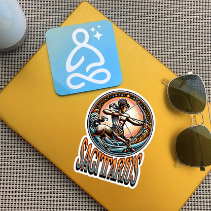 Sagittarius Flash Sticker, Zodiac Sign Sticker, Horoscope Custom Sagittarius Sticker, Multiple Sizes, Unique Gift