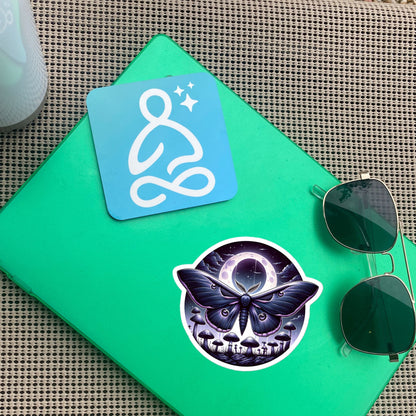 Pastel Goth WhimsiGoth Luna Moth Mushroom Sticker Original Art Dark Aesthetic Weird Stuff Unique Gift