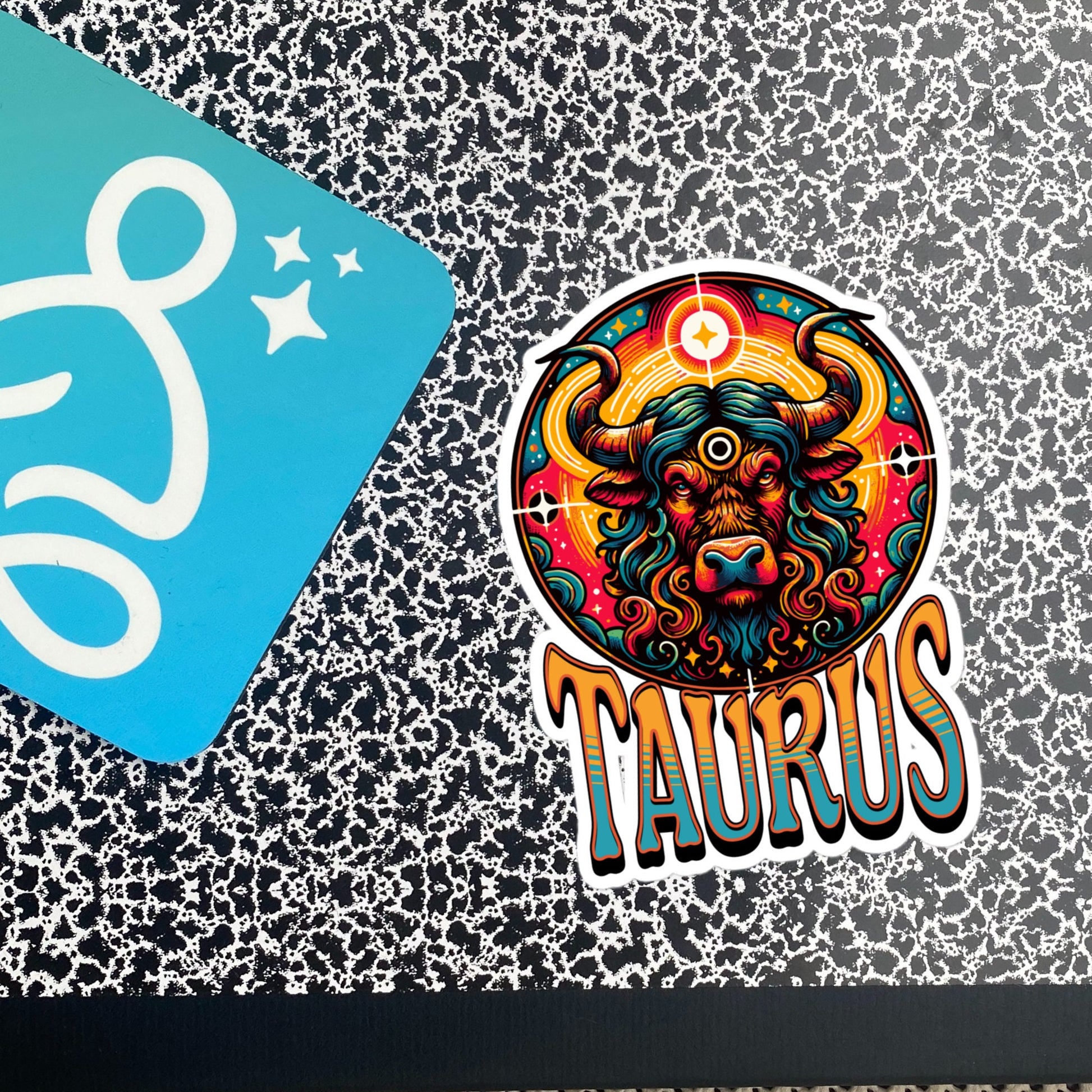 Taurus Flash Sticker, Zodiac Sign Sticker, Horoscope Custom Taurus Sticker, Multiple Sizes, Unique Gift