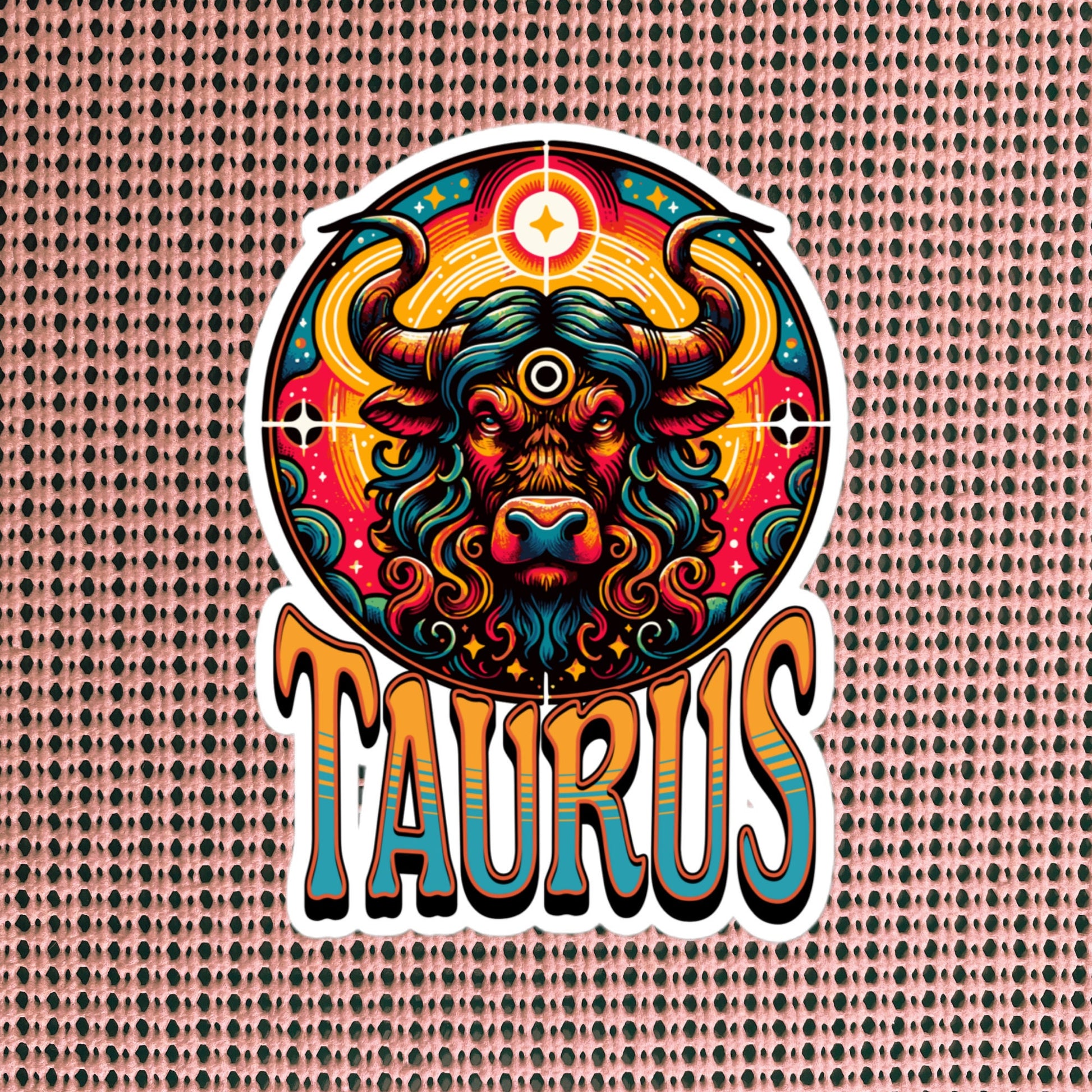 Taurus Flash Sticker, Zodiac Sign Sticker, Horoscope Custom Taurus Sticker, Multiple Sizes, Unique Gift