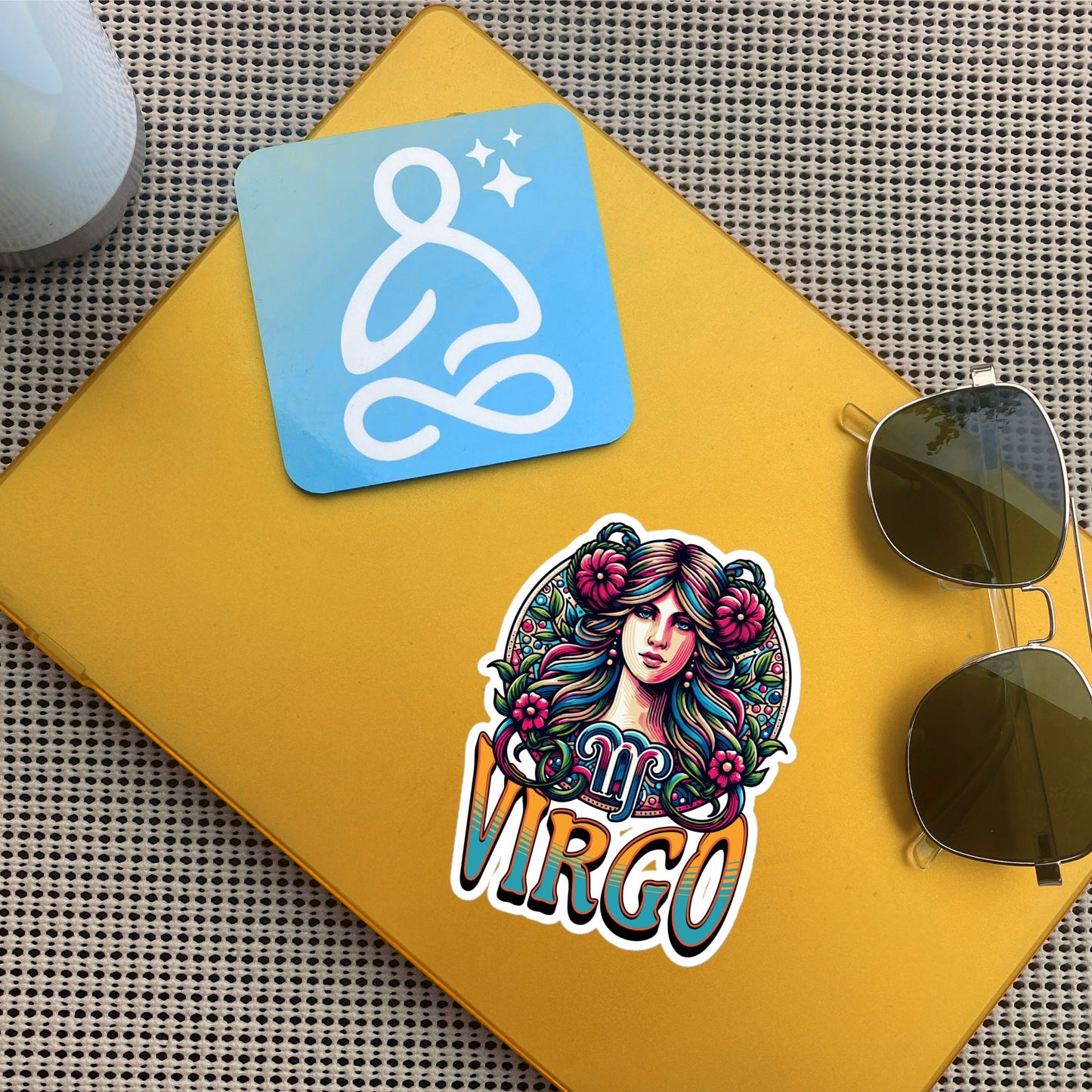 Virgo Flash Sticker, Zodiac Sign Sticker, Horoscope Custom Virgo Sticker, Multiple Sizes, Unique Gift