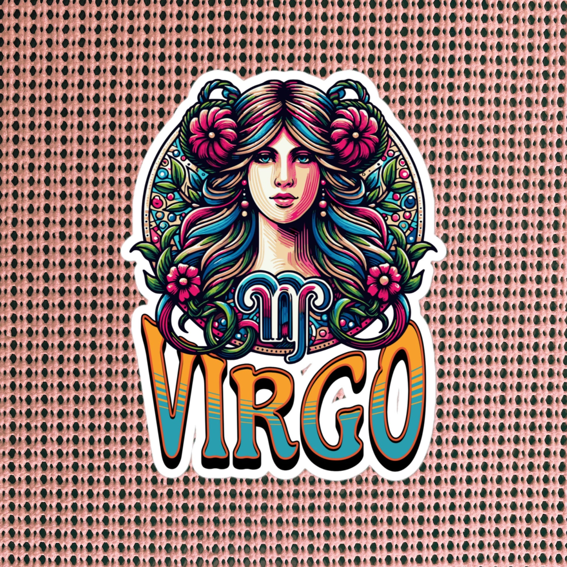 Virgo Flash Sticker, Zodiac Sign Sticker, Horoscope Custom Virgo Sticker, Multiple Sizes, Unique Gift