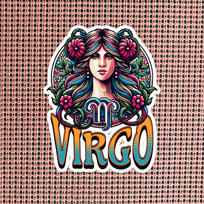 Virgo Flash Sticker, Zodiac Sign Sticker, Horoscope Custom Virgo Sticker, Multiple Sizes, Unique Gift