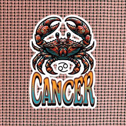Cancer Flash Sticker, Zodiac Sign Sticker, Horoscope Custom Cancer Sticker, Multiple Sizes, Unique Gift