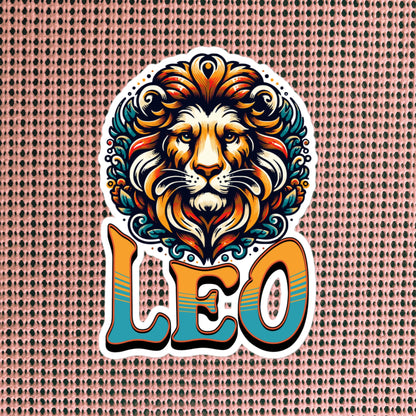 Leo Flash Sticker, Zodiac Sign Sticker, Horoscope Custom Leo Sticker, Multiple Sizes, Unique Gift