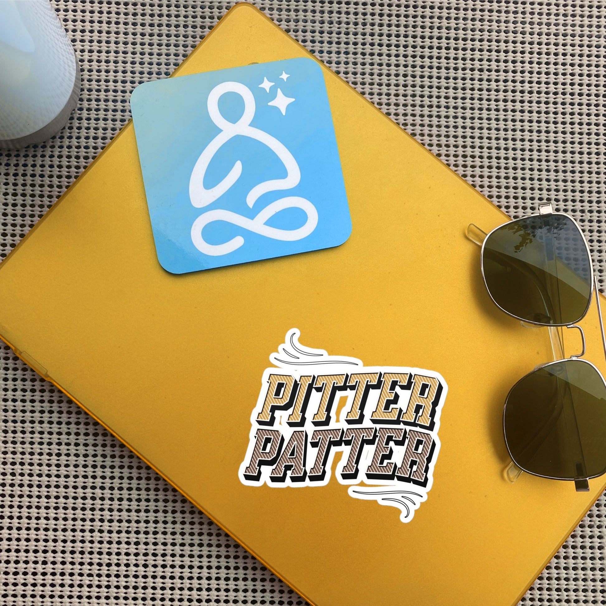 Fun Pitter Patter Sticker, Cowboy Style Hurry Up Quote Sticker, Unique Gift, Original Design