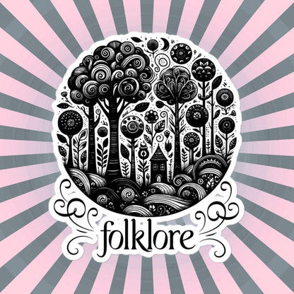Whimsigoth Forest Folklore Sticker, Forestcore Style Vinyl Sticker