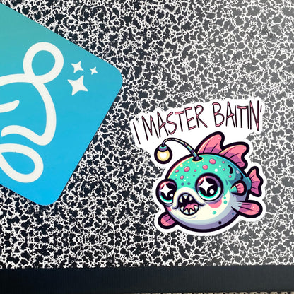Weirdcore Pastel Goth Grunge Cute Anglerfish Vinyl Sticker Weird Stuff Oddcore Fish Waterproof Sticker