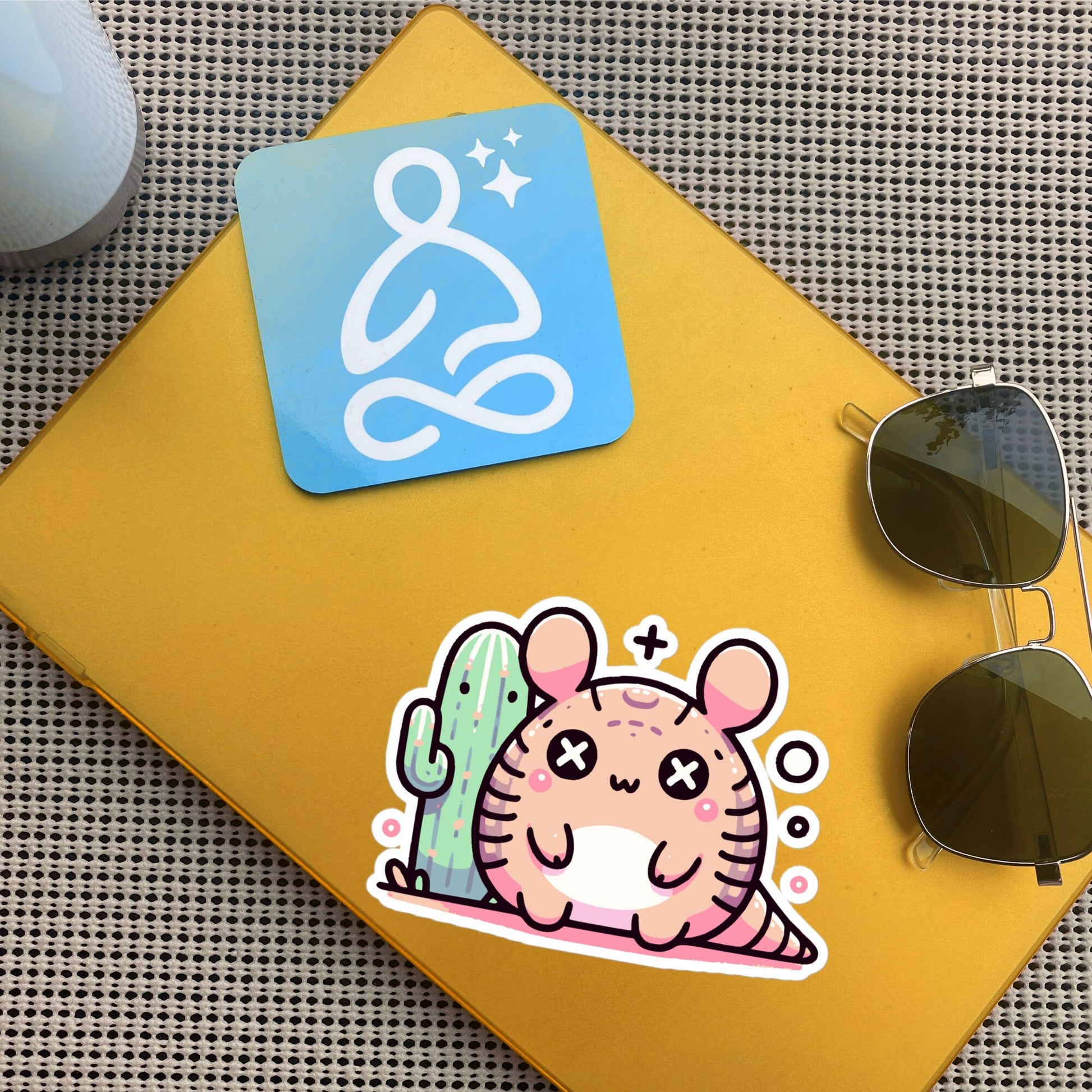 Weirdcore Pastel Goth Grunge Cute Armadillo Vinyl Sticker Dillo Tequila Oddcore Waterproof Sticker, Weird Stuff Unique Gift