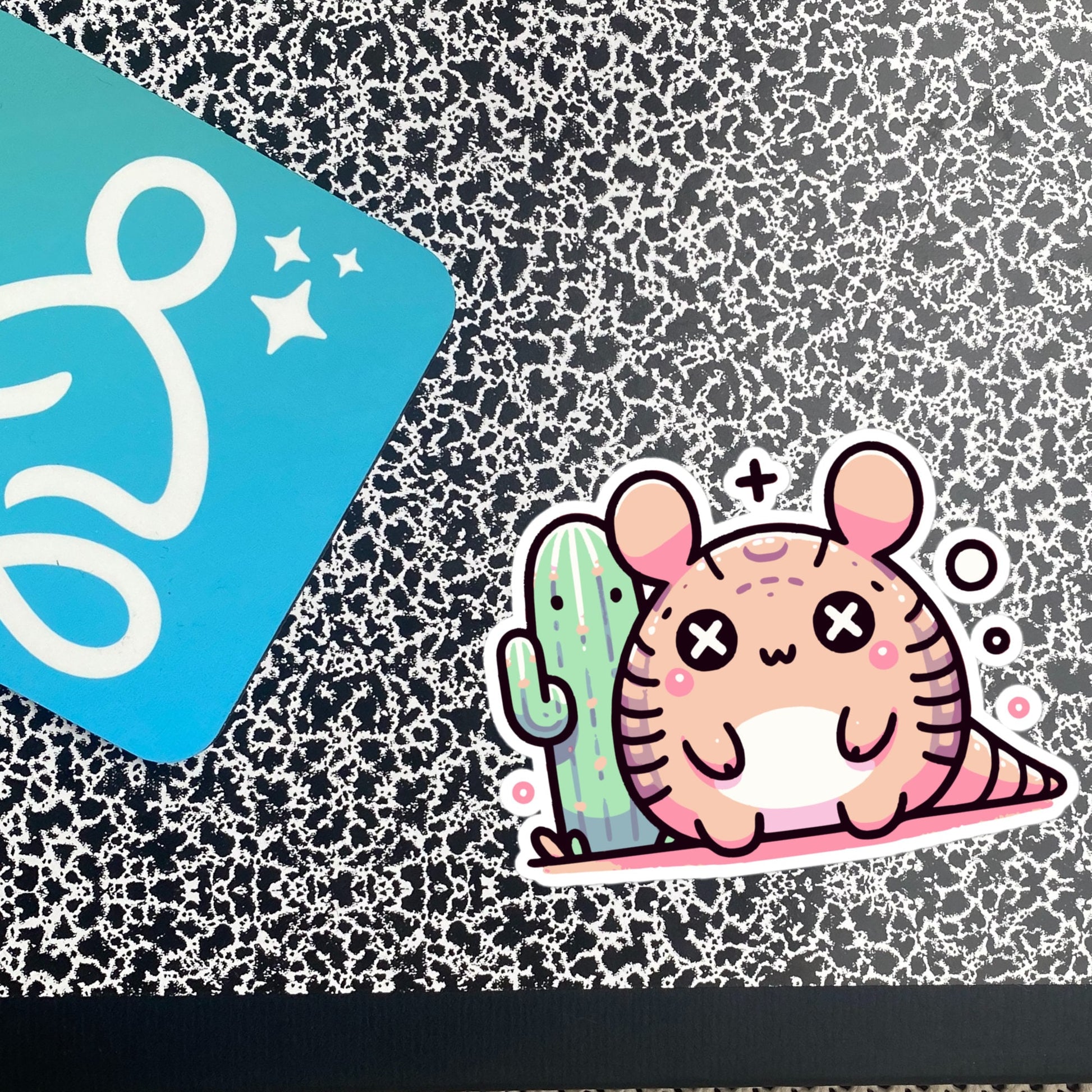 Weirdcore Pastel Goth Grunge Cute Armadillo Vinyl Sticker Dillo Tequila Oddcore Waterproof Sticker, Weird Stuff Unique Gift