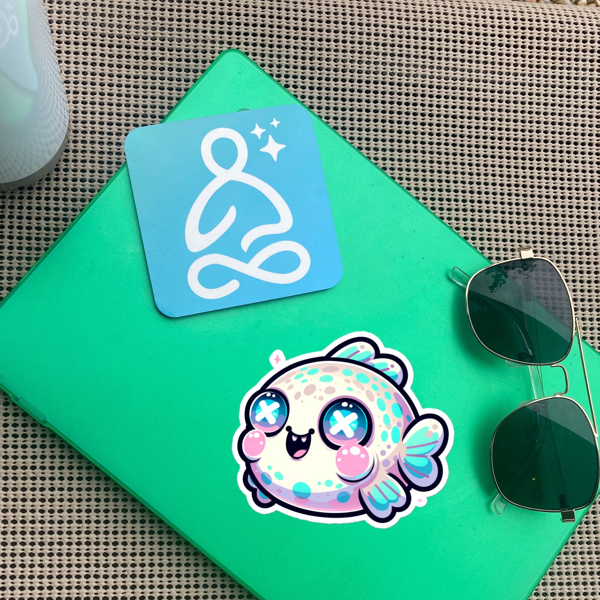 Weirdcore Pastel Goth Grunge Cute Chubby Fish Vinyl Sticker Fish Oddcore Waterproof Sticker, Weird Stuff Unique Gift