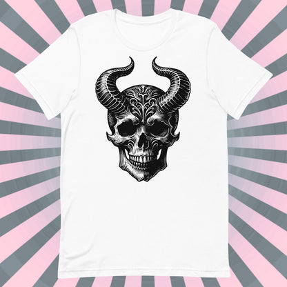 Gothic Grunge Punkrock Horned Skull Shirt Darkcore T-Shirts Unique Gift
