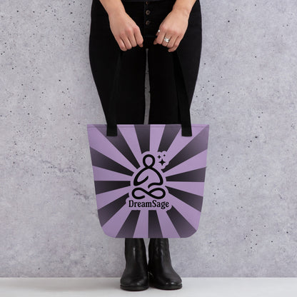 PURPLE Gothic Grunge Pastel Goth Drowning Out The Demons Tote Bag, Ventcore Darkcore Weird Stuff Dark Aesthetic Tote Bag