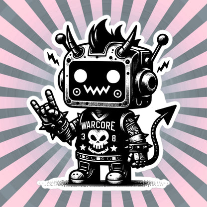 Cute Cyberpunk Cyborg Jersey Devil Gothic Vinyl Waterproof Sticker, Dreamcore Darkcore Weirdcore Cryptid Sticker Weird Stuff Unique Gift