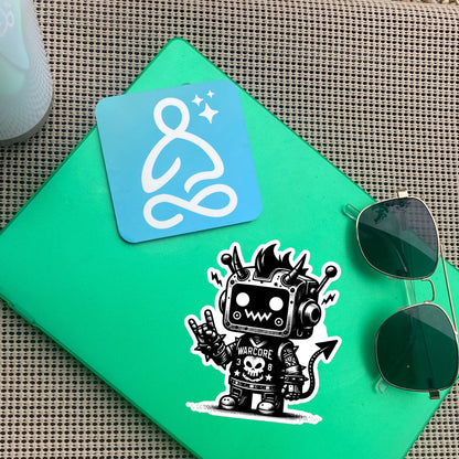 Cute Cyberpunk Cyborg Jersey Devil Gothic Vinyl Waterproof Sticker, Dreamcore Darkcore Weirdcore Cryptid Sticker Weird Stuff Unique Gift