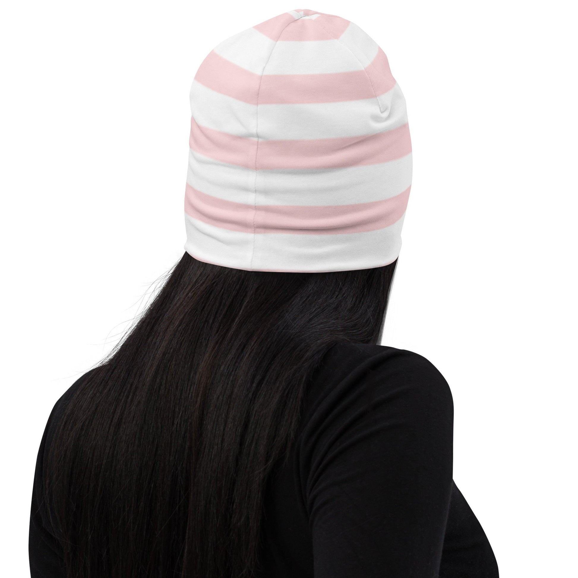 Weirdcore Pastel Goth Grunge Raccoon Striped Beanie, Stay Trashy Oddcore Beanie Hat
