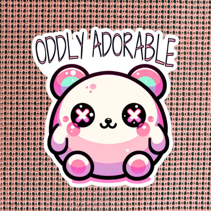 Weirdcore Pastel Goth Grunge Cute Teddy Bear Sticker Oddly Adorable Vinyl Waterproof Sticker Weird Stuff Oddcore Gift