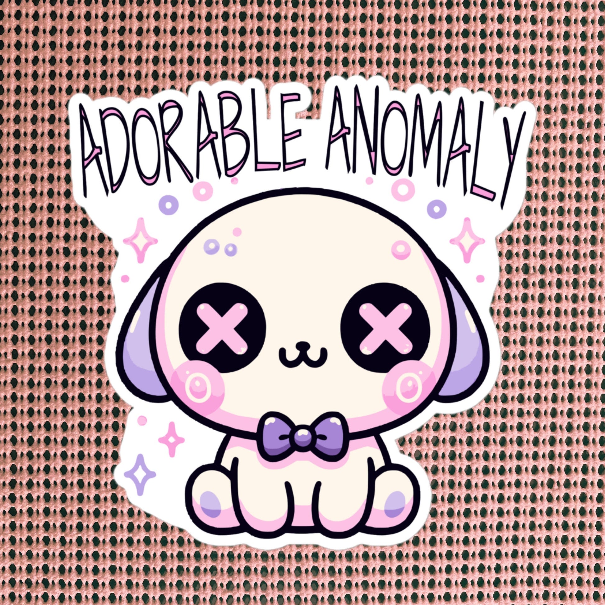 Weirdcore Pastel Goth Grunge Cute Trippy Dog Sticker Adorable Anomaly Vinyl Waterproof Sticker Weird Stuff Oddcore Gift