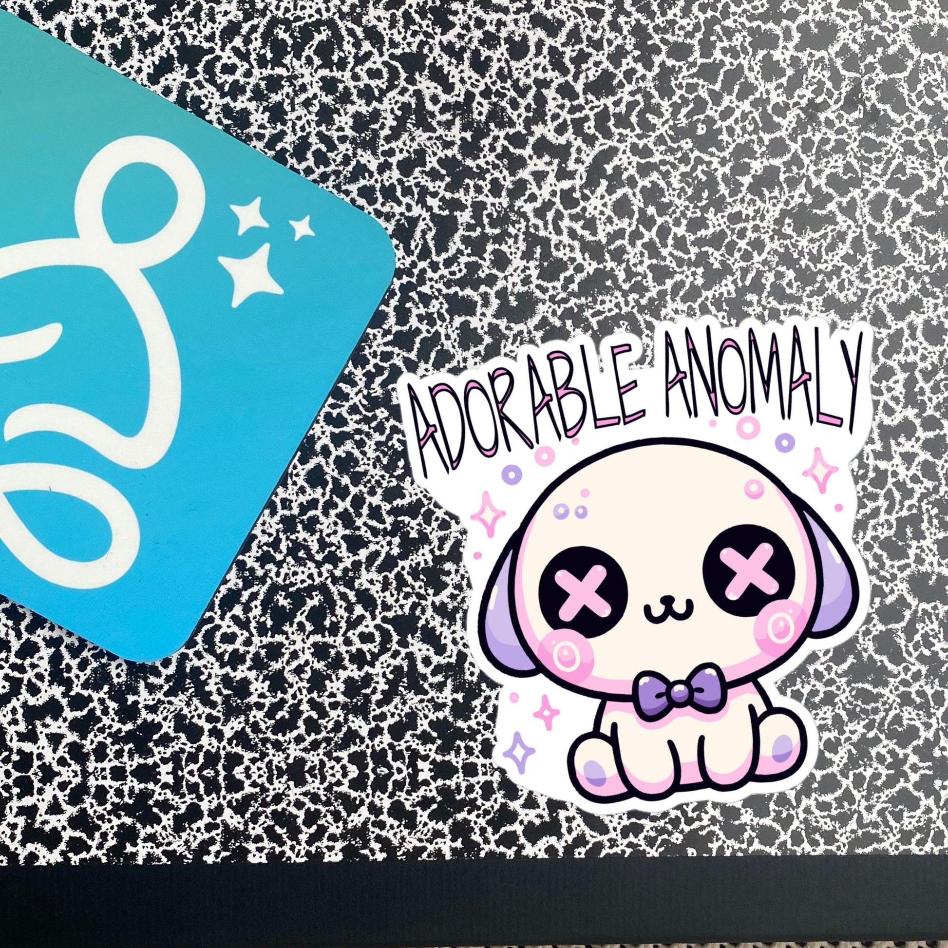 Weirdcore Pastel Goth Grunge Cute Trippy Dog Sticker Adorable Anomaly Vinyl Waterproof Sticker Weird Stuff Oddcore Gift