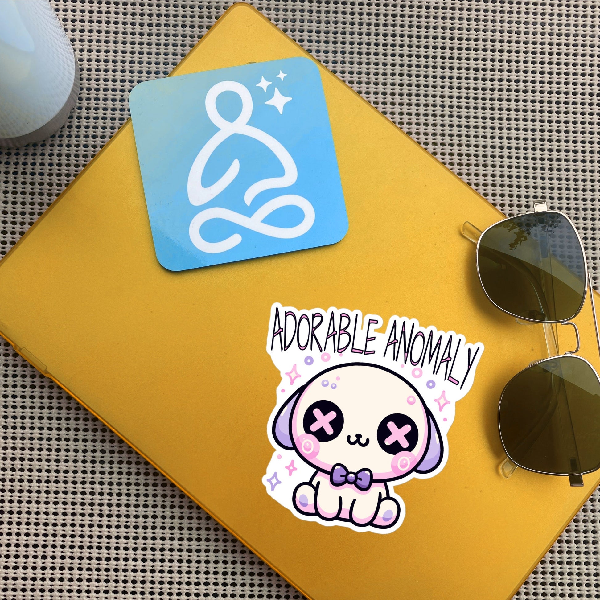 Weirdcore Pastel Goth Grunge Cute Trippy Dog Sticker Adorable Anomaly Vinyl Waterproof Sticker Weird Stuff Oddcore Gift