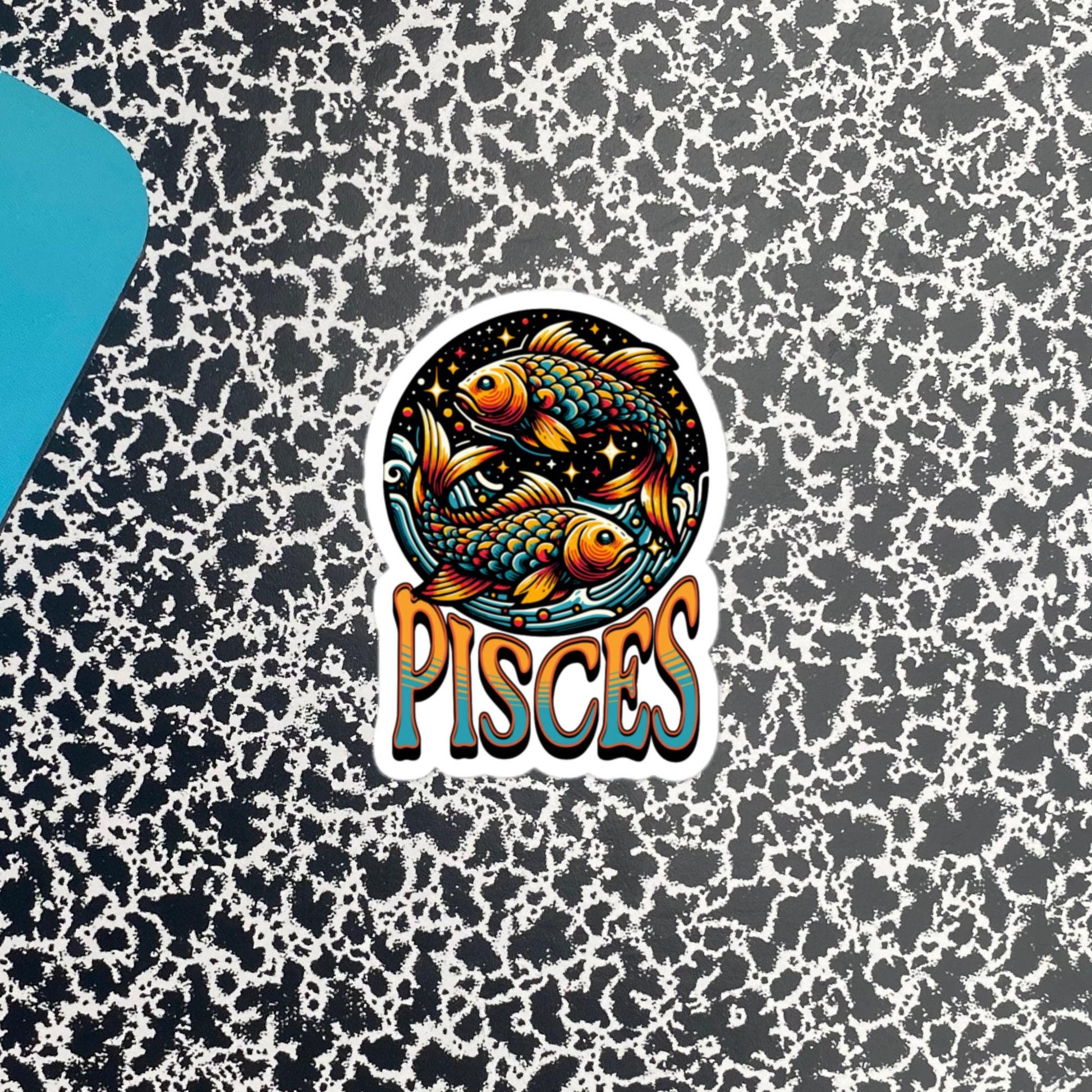 Pisces Flash Sticker, Zodiac Sign Sticker, Horoscope Custom Pisces Sticker, Multiple Sizes, Unique Gift