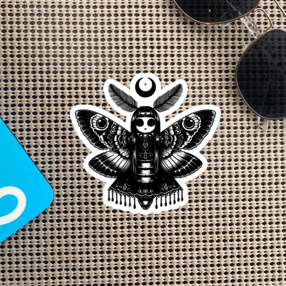 Gothic Luna Moth Sticker, Weirdcore WhimsiGoth Luna Moth Sticker, Weird Stuff, Original Design, Gift