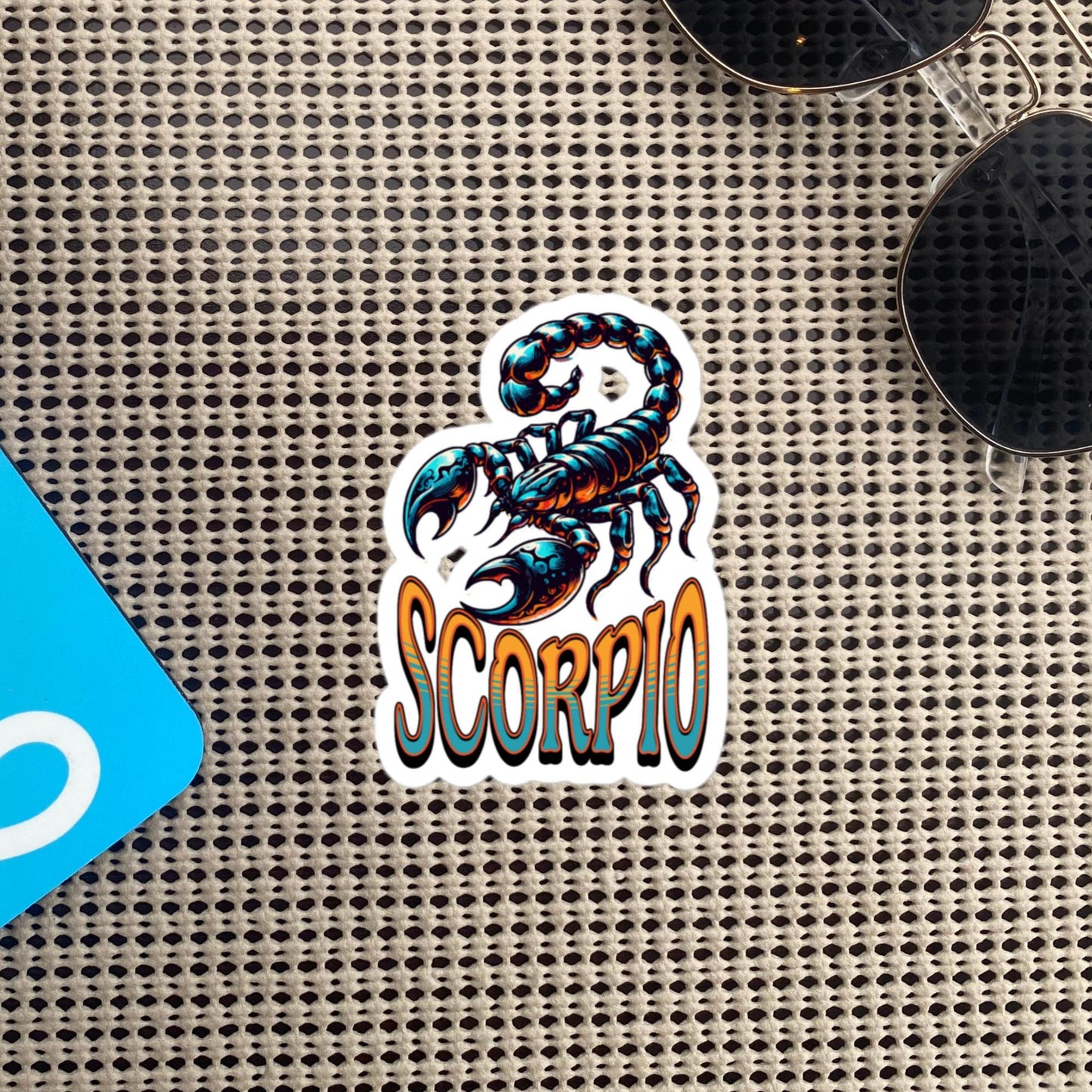 Scorpio Flash Sticker, Zodiac Sign Sticker, Horoscope Custom Scorpio Sticker, Multiple Sizes, Unique Gift