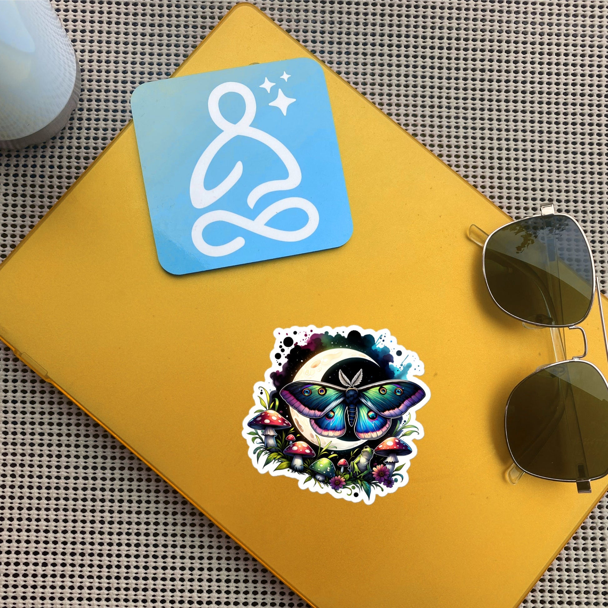 Dark Aesthetic Pastel Goth Luna Moth Sticker Mushroom WhimsiGoth Sticker Weird Stuff Unique Gift Original Art