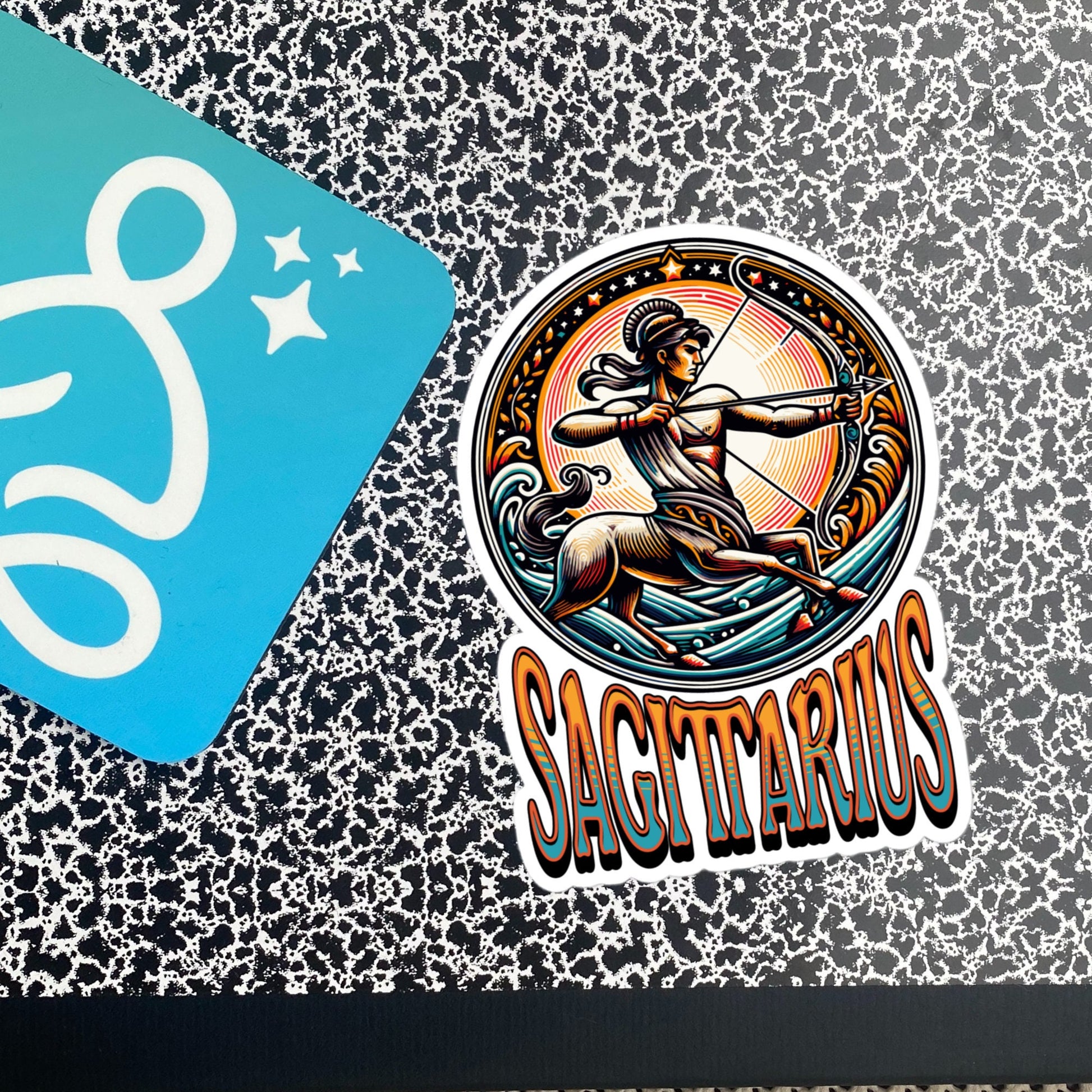 Sagittarius Flash Sticker, Zodiac Sign Sticker, Horoscope Custom Sagittarius Sticker, Multiple Sizes, Unique Gift