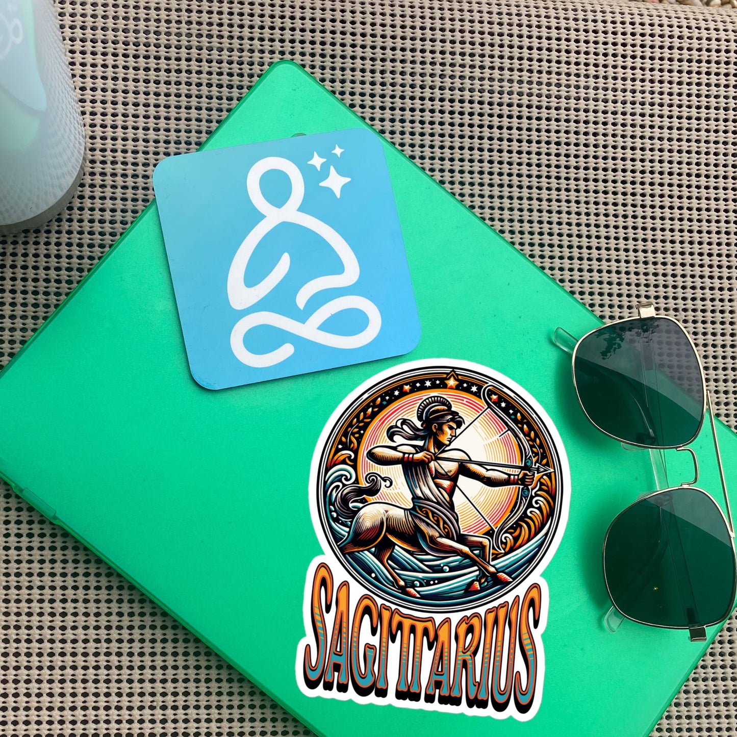 Sagittarius Flash Sticker, Zodiac Sign Sticker, Horoscope Custom Sagittarius Sticker, Multiple Sizes, Unique Gift