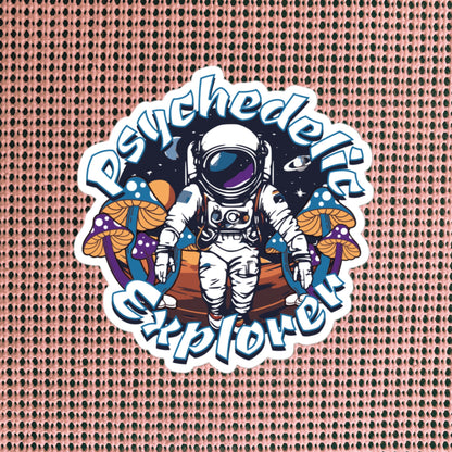 Psychedelic Explorer Weirdcore Grunge Sticker Astronaut Mushrooms Psychonaut Art