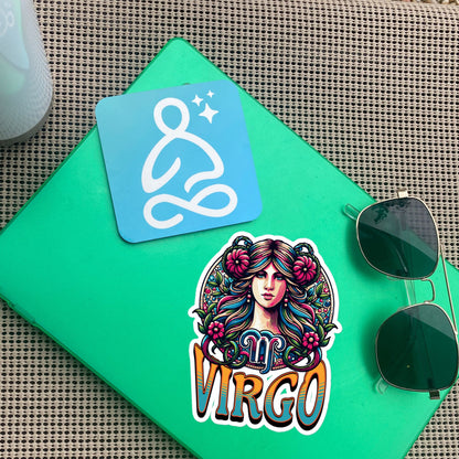 Virgo Flash Sticker, Zodiac Sign Sticker, Horoscope Custom Virgo Sticker, Multiple Sizes, Unique Gift