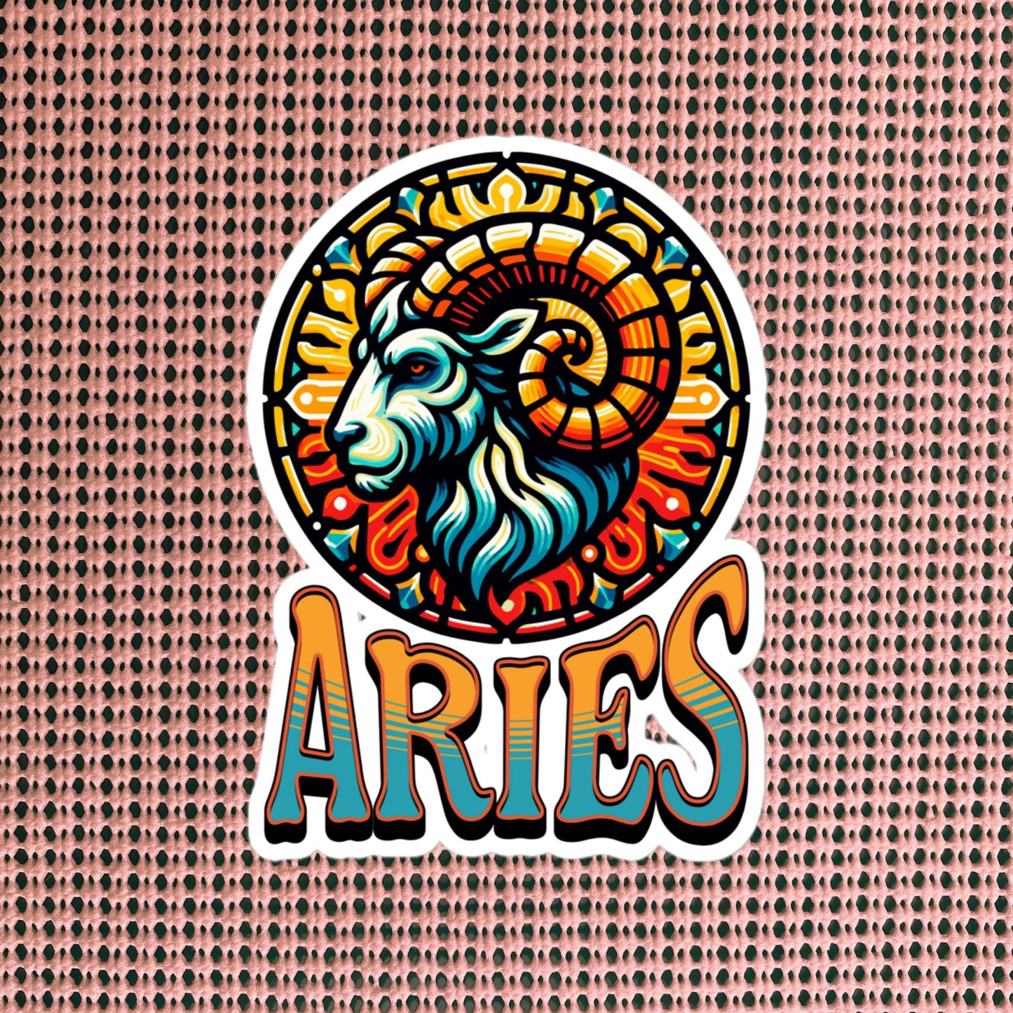Aries Flash Sticker, Zodiac Sign Sticker, Horoscope Custom Aries Sticker, Multiple Sizes, Unique Gift