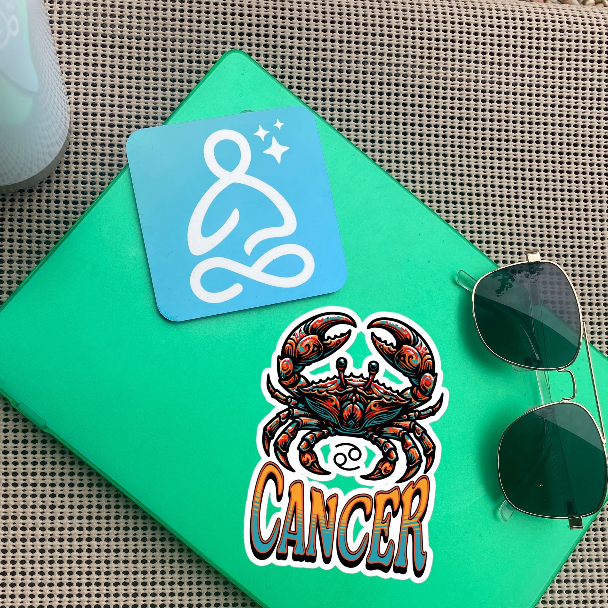 Cancer Flash Sticker, Zodiac Sign Sticker, Horoscope Custom Cancer Sticker, Multiple Sizes, Unique Gift
