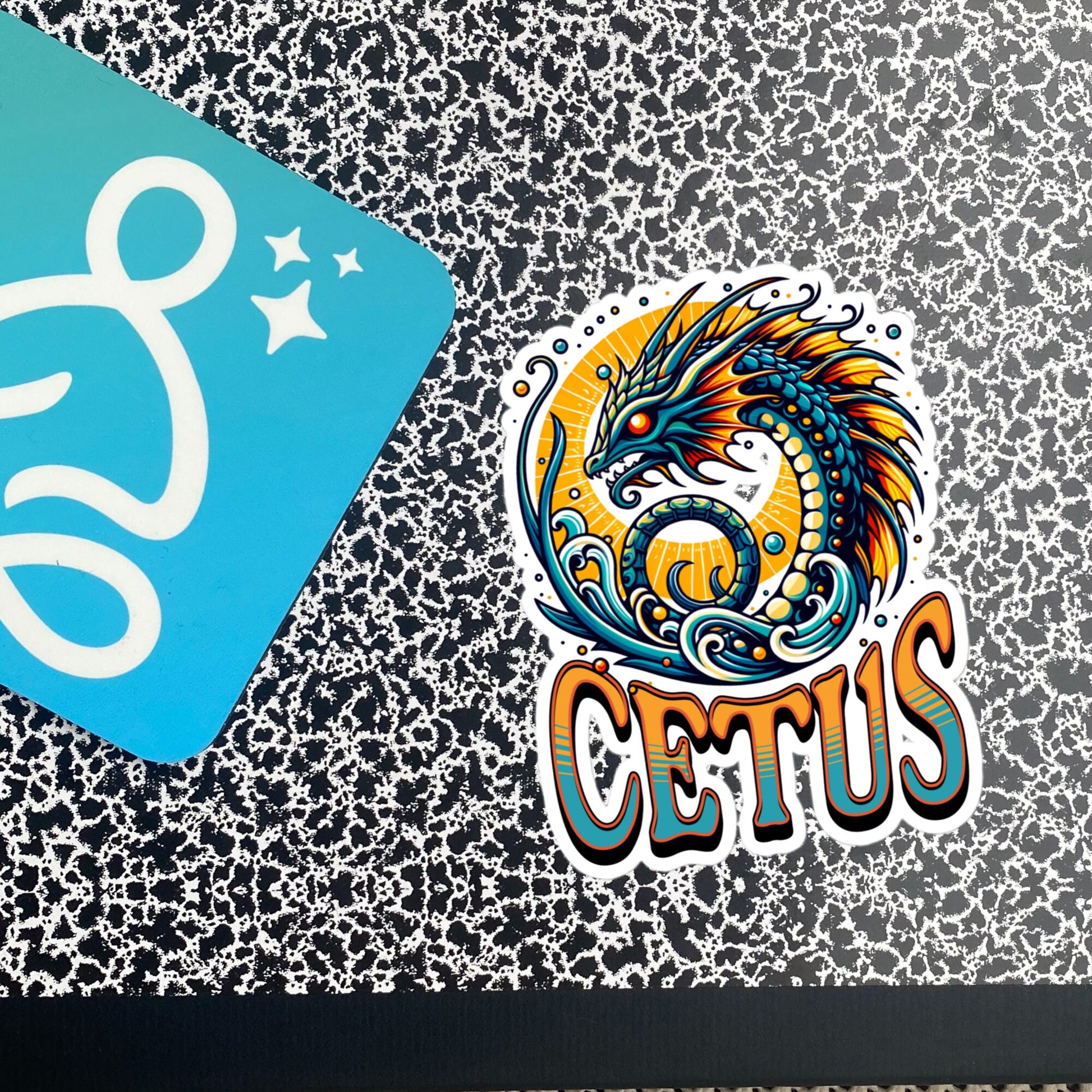 Cetus Flash Sticker, Zodiac Sign Sticker, Horoscope Custom Cetus Sticker, Multiple Sizes, Unique Gift