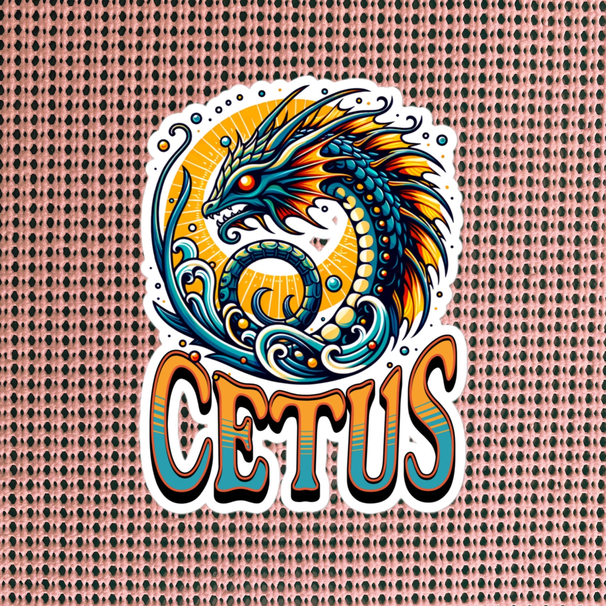 Cetus Flash Sticker, Zodiac Sign Sticker, Horoscope Custom Cetus Sticker, Multiple Sizes, Unique Gift